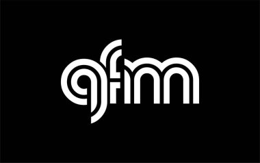 QFM Yaratıcı Eşsiz Modern Harf Logosu Tasarımı. Benzersiz bir harf dizaynına sahip stilize logo, soyut minimalist estetik ve modern cazibe sunar.