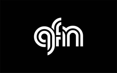 QFN Yaratıcı Eşsiz Modern Harf Logosu Tasarımı. Benzersiz bir harf dizaynına sahip stilize logo, soyut minimalist estetik ve modern cazibe sunar.