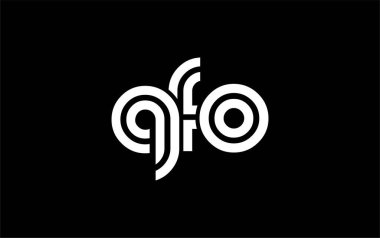 QFO Yaratıcı Eşsiz Modern Harf Logosu Tasarımı. Benzersiz bir harf dizaynına sahip stilize logo, soyut minimalist estetik ve modern cazibe sunar.