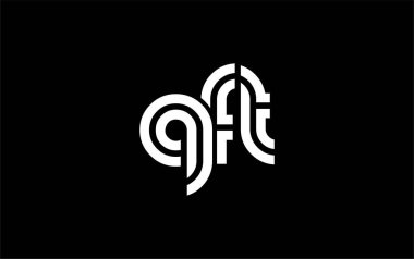 QFT Yaratıcı Eşsiz Modern Harf Logosu Tasarımı. Benzersiz bir harf dizaynına sahip stilize logo, soyut minimalist estetik ve modern cazibe sunar.