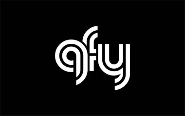 QFY Yaratıcı Eşsiz Modern Harf Logosu Tasarımı. Benzersiz bir harf dizaynına sahip stilize logo, soyut minimalist estetik ve modern cazibe sunar.