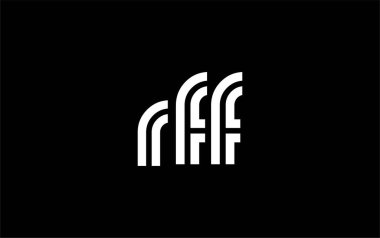RFF Yaratıcı Eşsiz Modern Harf Logosu Tasarımı. Benzersiz bir harf dizaynına sahip stilize logo, soyut minimalist estetik ve modern cazibe sunar.