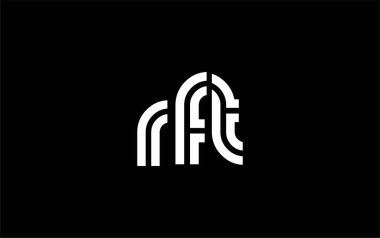 RFT Yaratıcı Eşsiz Modern Harf Logosu Tasarımı. Benzersiz bir harf dizaynına sahip stilize logo, soyut minimalist estetik ve modern cazibe sunar.