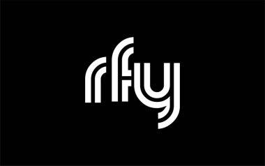 RFY Yaratıcı Eşsiz Modern Harf Logosu Tasarımı. Benzersiz bir harf dizaynına sahip stilize logo, soyut minimalist estetik ve modern cazibe sunar.