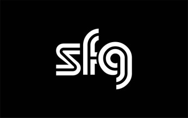 SFG Yaratıcı Eşsiz Modern Harf Logosu Tasarımı. Benzersiz bir harf dizaynına sahip stilize logo, soyut minimalist estetik ve modern cazibe sunar.