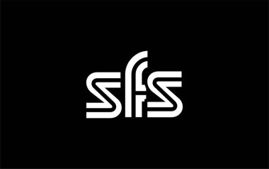 SFS Yaratıcı Eşsiz Modern Harf Logosu Tasarımı. Benzersiz bir harf dizaynına sahip stilize logo, soyut minimalist estetik ve modern cazibe sunar.