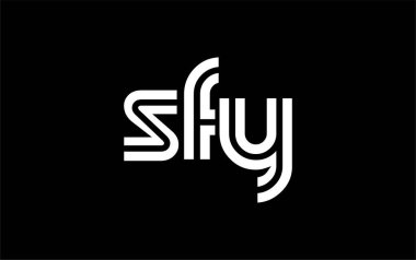 SFY Yaratıcı Eşsiz Modern Harf Logosu Tasarımı. Benzersiz bir harf dizaynına sahip stilize logo, soyut minimalist estetik ve modern cazibe sunar.
