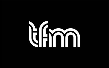 TFM Yaratıcı Eşsiz Modern Harf Logosu Tasarımı. Benzersiz bir harf dizaynına sahip stilize logo, soyut minimalist estetik ve modern cazibe sunar.