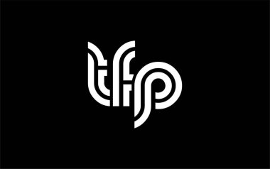 TFP Yaratıcı Eşsiz Modern Harf Logosu Tasarımı. Benzersiz bir harf dizaynına sahip stilize logo, soyut minimalist estetik ve modern cazibe sunar.