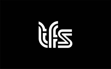 TFS Yaratıcı Eşsiz Modern Harf Logosu Tasarımı. Benzersiz bir harf dizaynına sahip stilize logo, soyut minimalist estetik ve modern cazibe sunar.