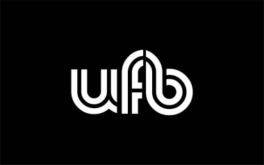 UFB Yaratıcı Eşsiz Modern Harf Logosu Tasarımı. Benzersiz bir harf dizaynına sahip stilize logo, soyut minimalist estetik ve modern cazibe sunar.
