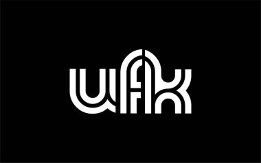 UFK Yaratıcı Eşsiz Modern Harf Logosu Tasarımı. Benzersiz bir harf dizaynına sahip stilize logo, soyut minimalist estetik ve modern cazibe sunar.