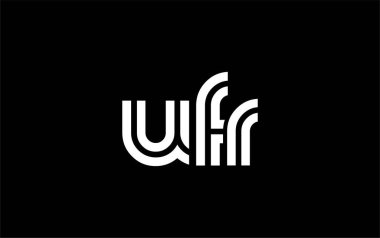 UFR Yaratıcı Eşsiz Modern Harf Logosu Tasarımı. Benzersiz bir harf dizaynına sahip stilize logo, soyut minimalist estetik ve modern cazibe sunar.
