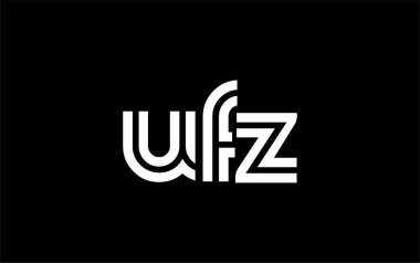 UFZ Yaratıcı Eşsiz Modern Harf Logosu Tasarımı. Benzersiz bir harf dizaynına sahip stilize logo, soyut minimalist estetik ve modern cazibe sunar.
