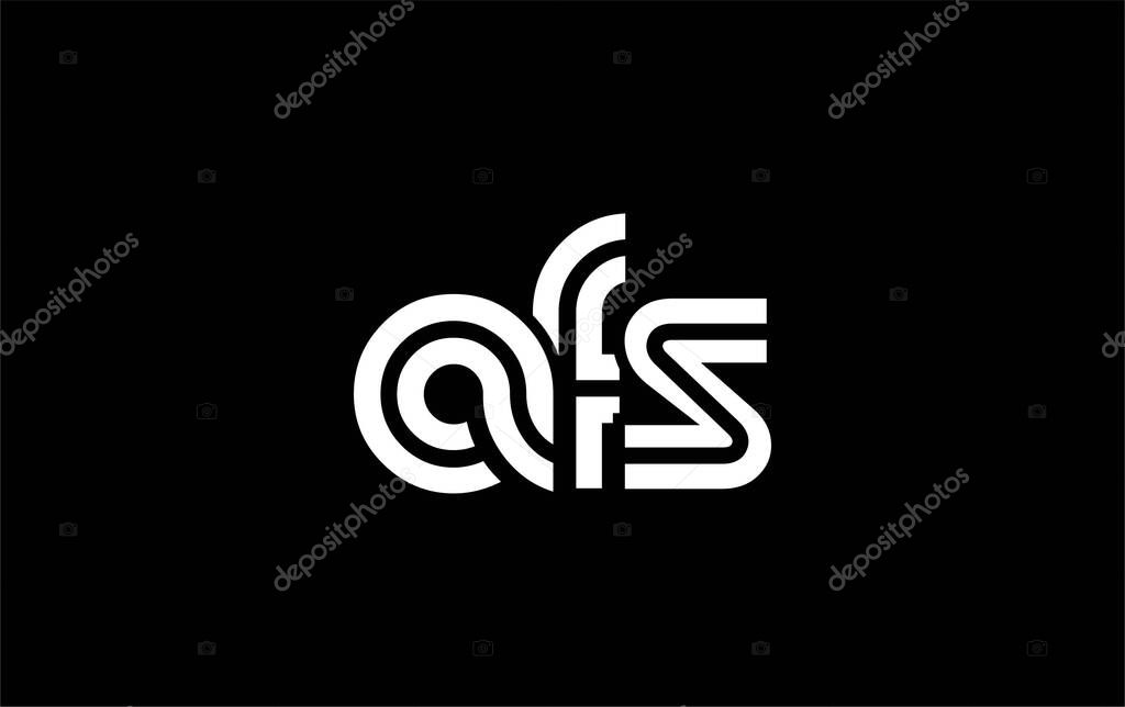 AFS Creative Unique Modern Letter Logo Design. Stylized logo featuring a unique letter design, presenting abstract minimalist aesthetics and modern appeal.
