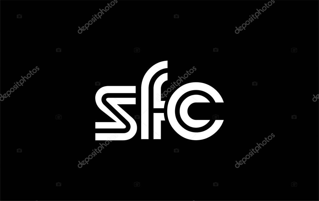 SFC Creative Unique Modern Letter Logo Design. Stylized logo featuring a unique letter design, presenting abstract minimalist aesthetics and modern appeal.
