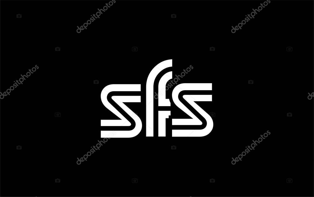 SFS Creative Unique Modern Letter Logo Design. Stylized logo featuring a unique letter design, presenting abstract minimalist aesthetics and modern appeal.