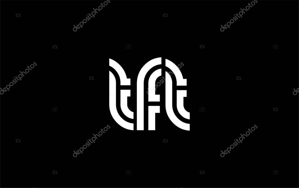 TFT Creative Unique Modern Letter Logo Design. Stylized logo featuring a unique letter design, presenting abstract minimalist aesthetics and modern appeal.