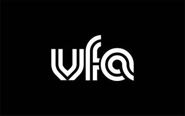 VFA Yaratıcı Eşsiz Modern Harf Logosu Tasarımı. Benzersiz bir harf dizaynına sahip stilize logo, soyut minimalist estetik ve modern cazibe sunar.