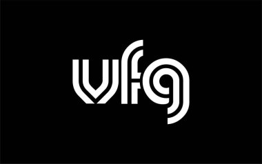 VFG Yaratıcı Eşsiz Modern Harf Logosu Tasarımı. Benzersiz bir harf dizaynına sahip stilize logo, soyut minimalist estetik ve modern cazibe sunar.