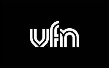 VFN Yaratıcı Eşsiz Modern Harf Logosu Tasarımı. Benzersiz bir harf dizaynına sahip stilize logo, soyut minimalist estetik ve modern cazibe sunar.