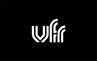 VFR Yaratıcı Eşsiz Modern Harf Logosu Tasarımı. Benzersiz bir harf dizaynına sahip stilize logo, soyut minimalist estetik ve modern cazibe sunar.