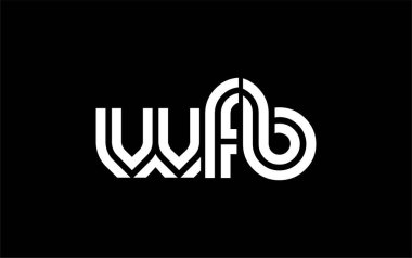 WFB Yaratıcı Eşsiz Modern Harf Logosu Tasarımı. Benzersiz bir harf dizaynına sahip stilize logo, soyut minimalist estetik ve modern cazibe sunar.
