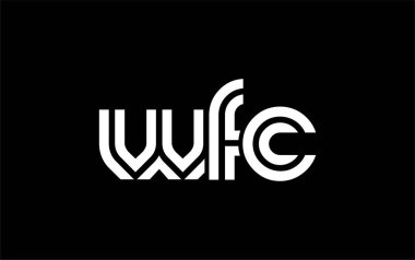 WFC Yaratıcı Eşsiz Modern Harf Logosu Tasarımı. Benzersiz bir harf dizaynına sahip stilize logo, soyut minimalist estetik ve modern cazibe sunar.