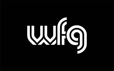 WFG Yaratıcı Eşsiz Modern Harf Logosu Tasarımı. Benzersiz bir harf dizaynına sahip stilize logo, soyut minimalist estetik ve modern cazibe sunar.