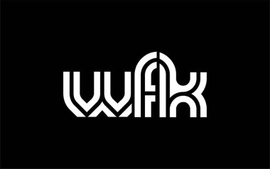WFK Yaratıcı Eşsiz Modern Harf Logosu Tasarımı. Benzersiz bir harf dizaynına sahip stilize logo, soyut minimalist estetik ve modern cazibe sunar.