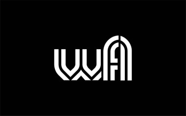 WFL Yaratıcı Eşsiz Modern Harf Logosu Tasarımı. Benzersiz bir harf dizaynına sahip stilize logo, soyut minimalist estetik ve modern cazibe sunar.