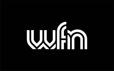 WFN Yaratıcı Eşsiz Modern Harf Logosu Tasarımı. Benzersiz bir harf dizaynına sahip stilize logo, soyut minimalist estetik ve modern cazibe sunar.
