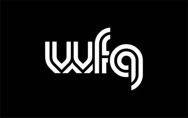 WFQ Yaratıcı Eşsiz Modern Harf Logosu Tasarımı. Benzersiz bir harf dizaynına sahip stilize logo, soyut minimalist estetik ve modern cazibe sunar.