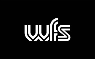 WFS Yaratıcı Eşsiz Modern Harf Logosu Tasarımı. Benzersiz bir harf dizaynına sahip stilize logo, soyut minimalist estetik ve modern cazibe sunar.