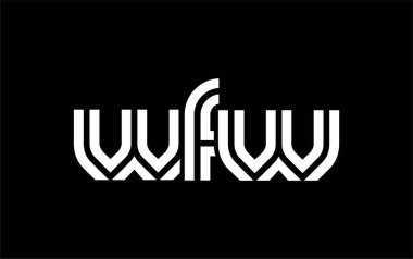 WFW Yaratıcı Eşsiz Modern Harf Logosu Tasarımı. Benzersiz bir harf dizaynına sahip stilize logo, soyut minimalist estetik ve modern cazibe sunar.