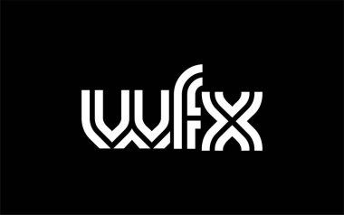 WFX Yaratıcı Eşsiz Modern Harf Logosu Tasarımı. Benzersiz bir harf dizaynına sahip stilize logo, soyut minimalist estetik ve modern cazibe sunar.