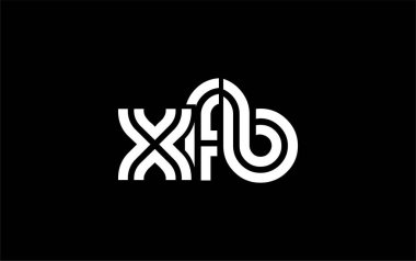 XFB Yaratıcı Eşsiz Modern Harf Logosu Tasarımı. Benzersiz bir harf dizaynına sahip stilize logo, soyut minimalist estetik ve modern cazibe sunar.