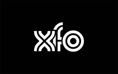 XFO Yaratıcı Eşsiz Modern Harf Logosu Tasarımı. Benzersiz bir harf dizaynına sahip stilize logo, soyut minimalist estetik ve modern cazibe sunar.