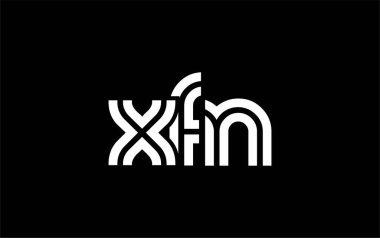 XFN Yaratıcı Eşsiz Modern Harf Logosu Tasarımı. Benzersiz bir harf dizaynına sahip stilize logo, soyut minimalist estetik ve modern cazibe sunar.