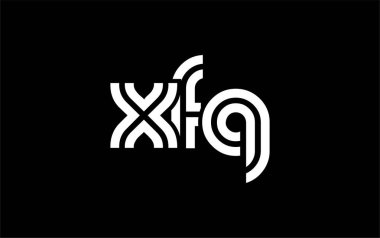 XFQ Yaratıcı Eşsiz Modern Harf Logosu Tasarımı. Benzersiz bir harf dizaynına sahip stilize logo, soyut minimalist estetik ve modern cazibe sunar.