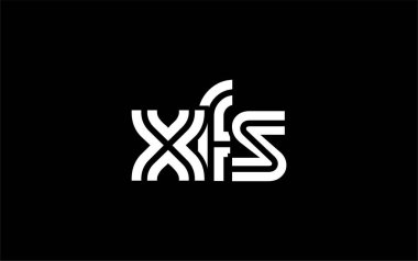 XFS Yaratıcı Eşsiz Modern Harf Logosu Tasarımı. Benzersiz bir harf dizaynına sahip stilize logo, soyut minimalist estetik ve modern cazibe sunar.