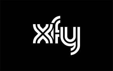 XFY Yaratıcı Eşsiz Modern Harf Logosu Tasarımı. Benzersiz bir harf dizaynına sahip stilize logo, soyut minimalist estetik ve modern cazibe sunar.
