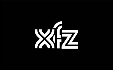 XFZ Yaratıcı Eşsiz Modern Harf Logosu Tasarımı. Benzersiz bir harf dizaynına sahip stilize logo, soyut minimalist estetik ve modern cazibe sunar.