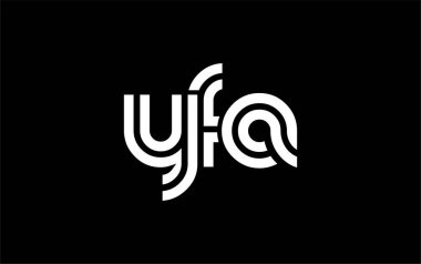 YFA Yaratıcı Eşsiz Modern Harf Logosu Tasarımı. Benzersiz bir harf dizaynına sahip stilize logo, soyut minimalist estetik ve modern cazibe sunar.