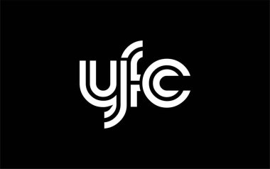 YFC Yaratıcı Eşsiz Modern Harf Logosu Tasarımı. Benzersiz bir harf dizaynına sahip stilize logo, soyut minimalist estetik ve modern cazibe sunar.