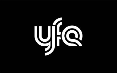 YFE Yaratıcı Eşsiz Modern Harf Logosu Tasarımı. Benzersiz bir harf dizaynına sahip stilize logo, soyut minimalist estetik ve modern cazibe sunar.