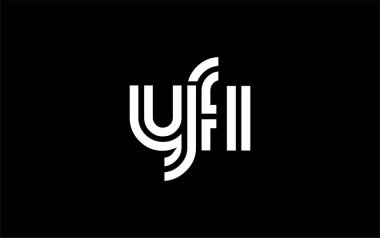 YFI Yaratıcı Eşsiz Modern Harf Logosu Tasarımı. Benzersiz bir harf dizaynına sahip stilize logo, soyut minimalist estetik ve modern cazibe sunar.