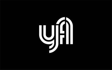 YFL Yaratıcı Eşsiz Modern Harf Logosu Tasarımı. Benzersiz bir harf dizaynına sahip stilize logo, soyut minimalist estetik ve modern cazibe sunar.