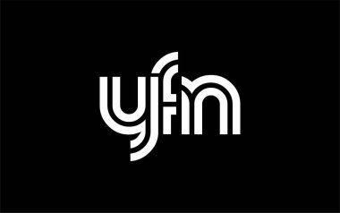 YFN Yaratıcı Eşsiz Modern Harf Logosu Tasarımı. Benzersiz bir harf dizaynına sahip stilize logo, soyut minimalist estetik ve modern cazibe sunar.