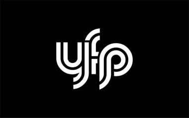 YFP Yaratıcı Eşsiz Modern Harf Logosu Tasarımı. Benzersiz bir harf dizaynına sahip stilize logo, soyut minimalist estetik ve modern cazibe sunar.